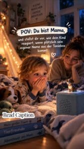 Kinder spielen und lachen mit personalisiertem Toniebox bei WarsoWerk.