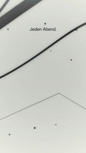 Abstrakte Linien, minimalistischer Stil, jeden Abend Motiv.